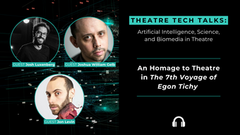 A promotional graphic for Theatre Tech Talks.