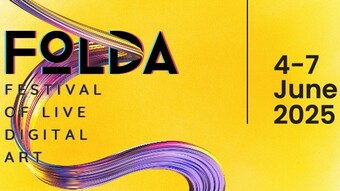 event poster for festival of live digital art 2025.