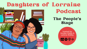 A promotional graphic for Daughters of Lorraine.