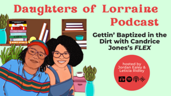 A promotional graphic for Daughters of Lorraine.