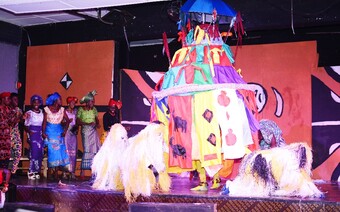 A colorful stage presentation.