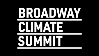event poster for the broadway climate summit.