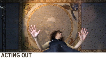 event poster for a performance of acting out.