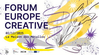 Creative Europe Forum 2025 event graphic.