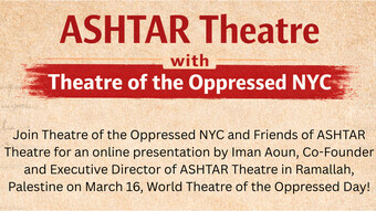 Event poster for World Theatre of the Oppressed Day