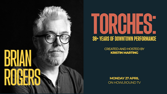 event poster for conversation with Brian Rogers in the TORCHES series.