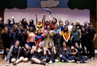 A group of students pose for a photo.