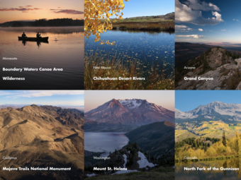 a college of multiple landscape photos