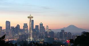 The skyline of Seattle, Washington.