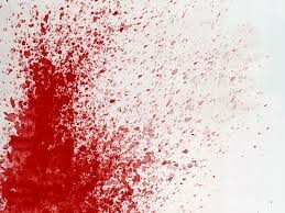 A red blood splatter.