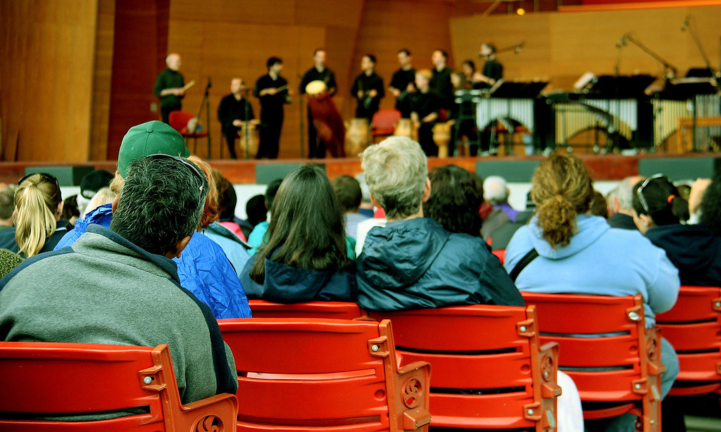 an audience view of a concert