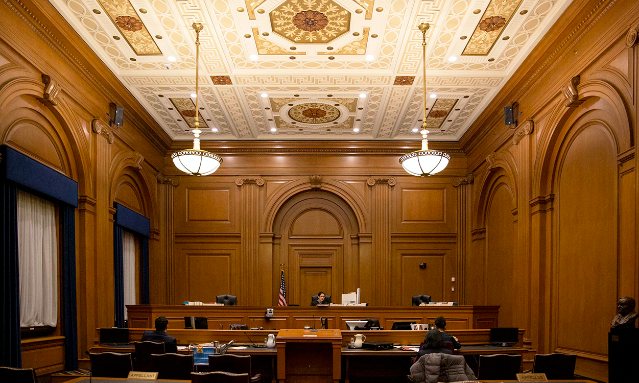 a large courtroom