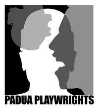 text padua playwrights with black and white silhouettes