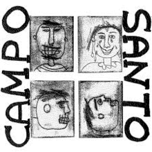 drawings of faces with text CAMPO SANTO