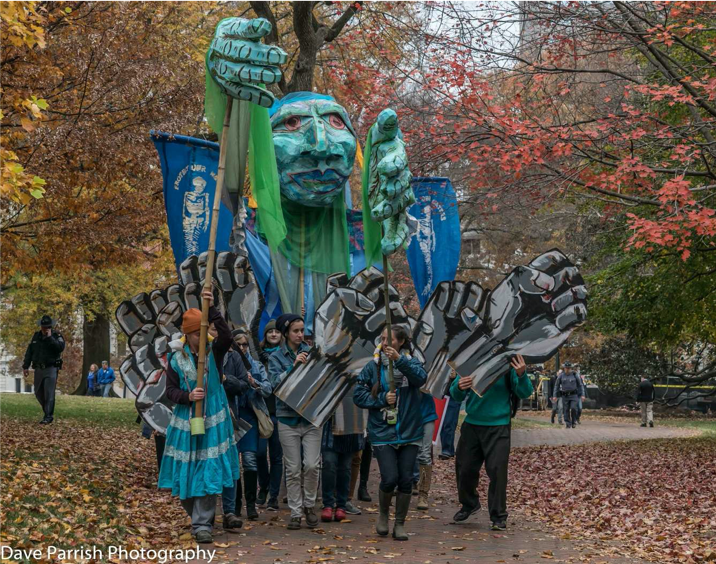 All Saints Theater Company at an anti-pipeline protest in Richmond, Virginia.