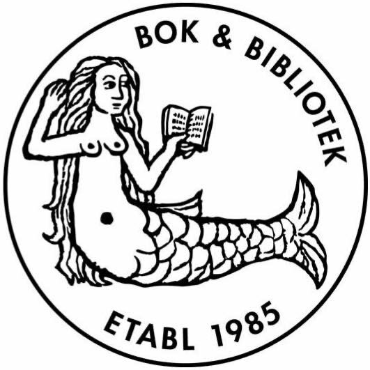 gothenburg book fair logo featuring woodblock stamp with mermaid.