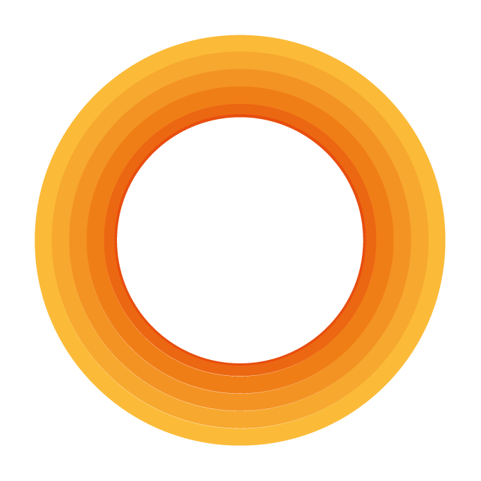 orange gradient circle logo.