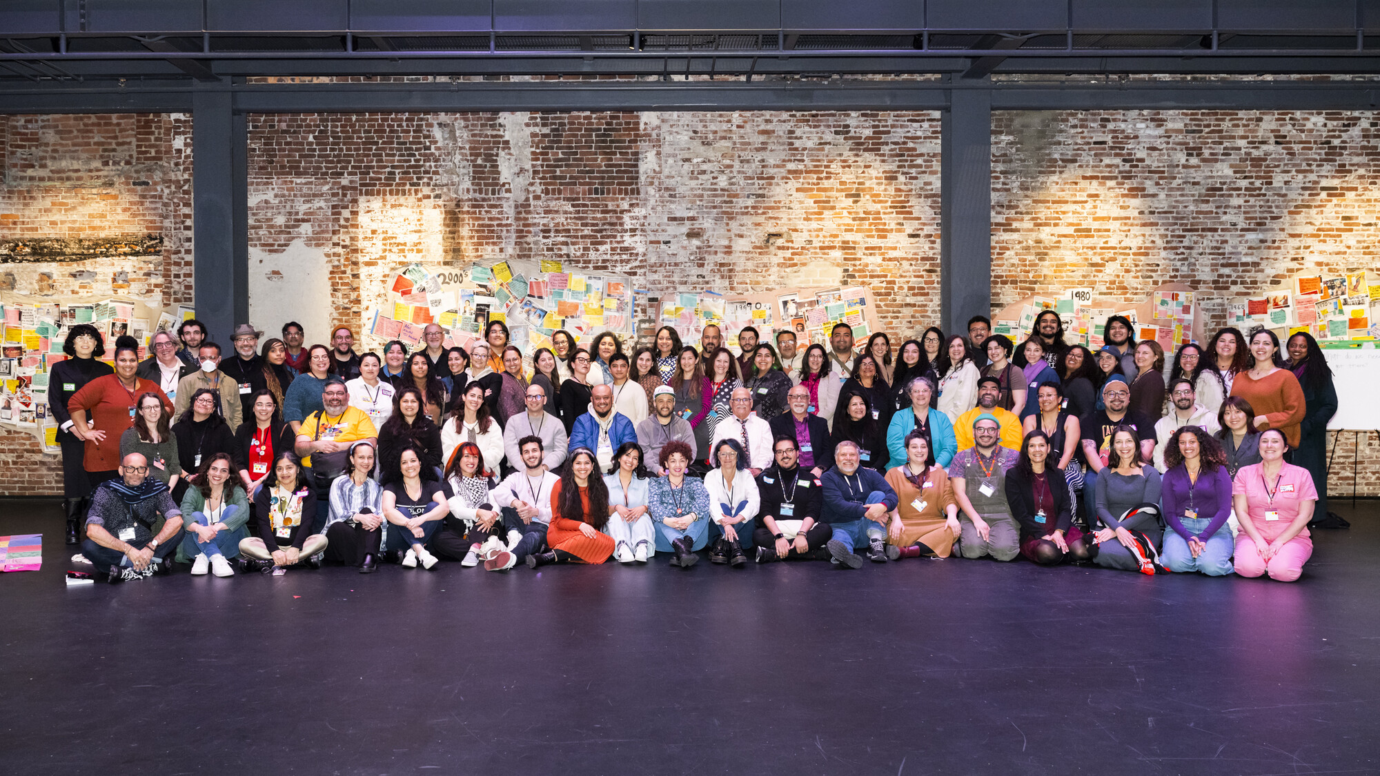 Attendees of the Latinx Theatre Commons Tenth Anniversary Convening pose for a photo.