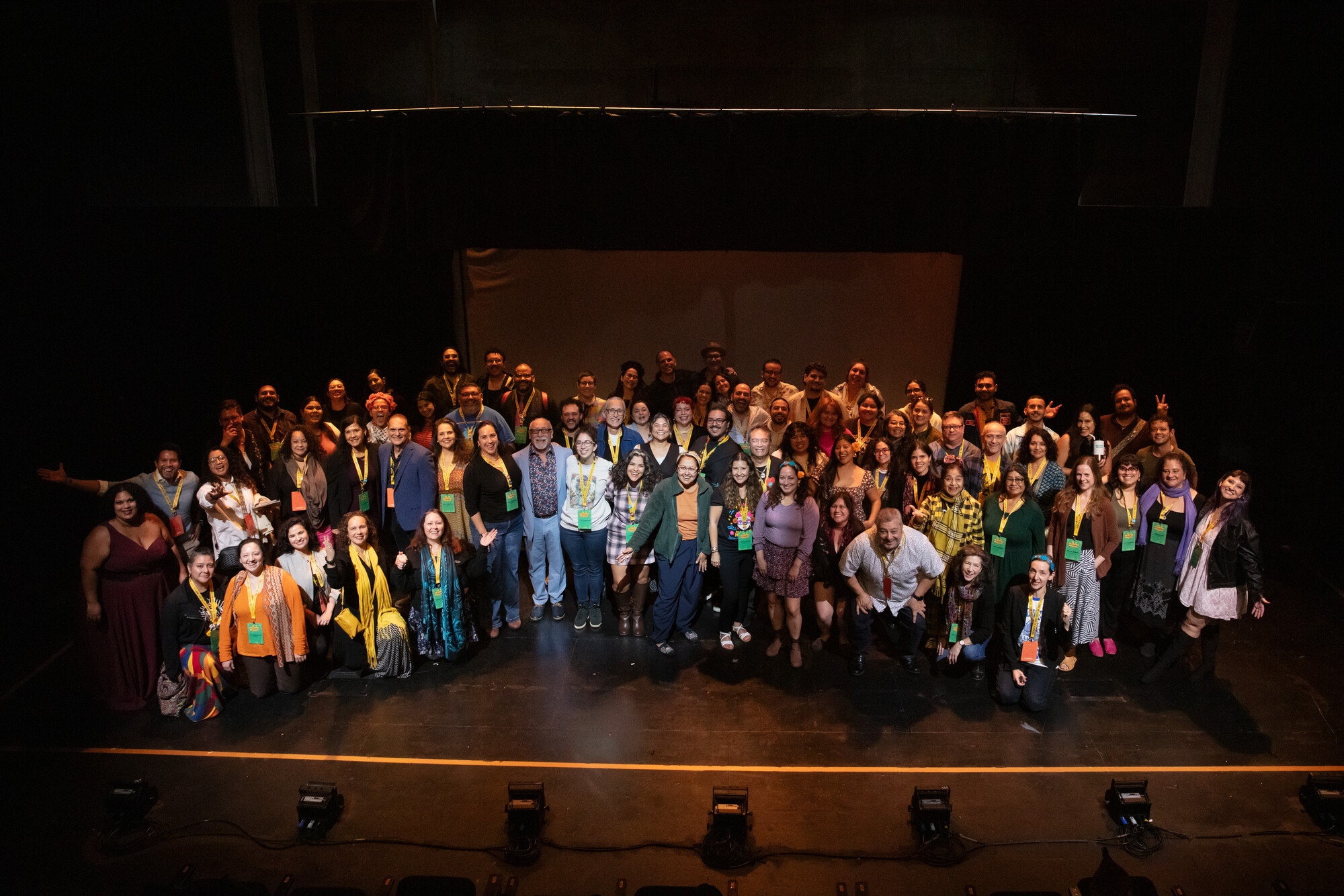 Attendees of the Latinx Theatre Commons 2024 National Convening pose for a photo.