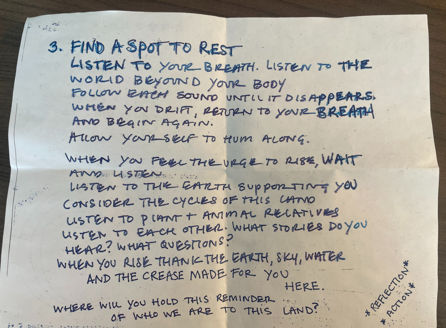 A written paragraph from a zine.