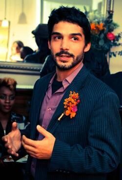 A man in a suit.