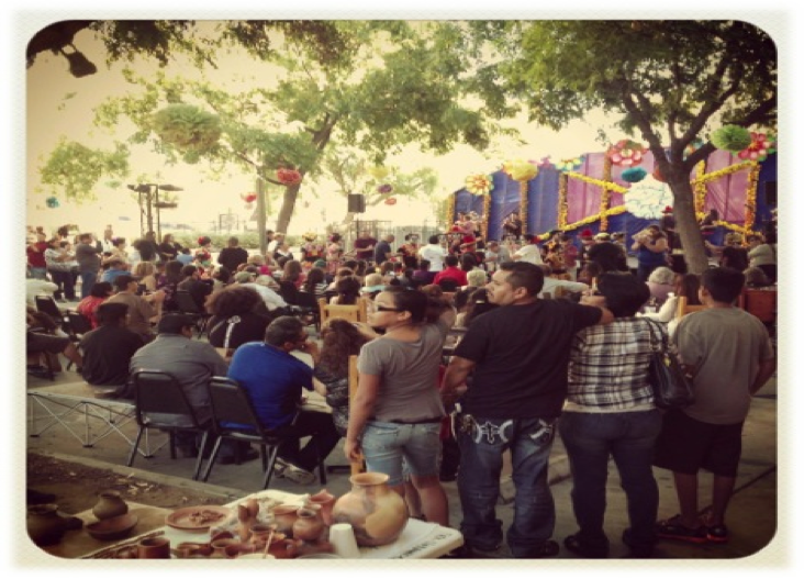A large crowd at a festival.