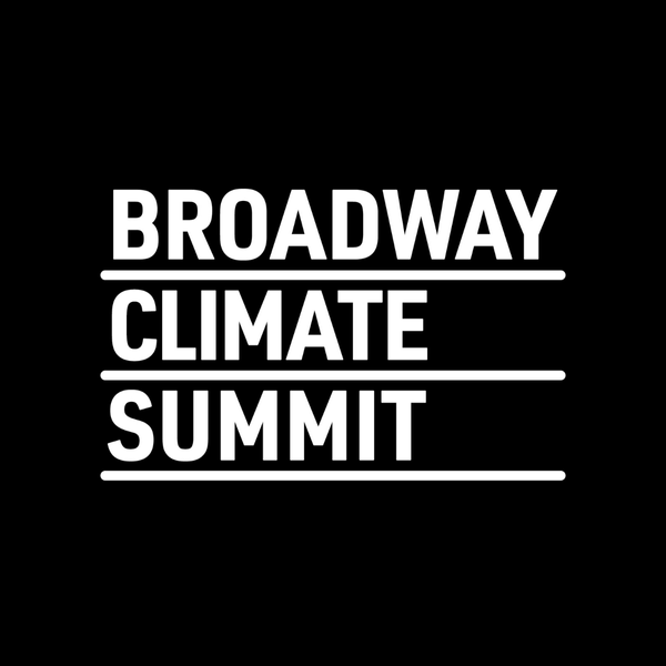 event poster for the broadway climate summit.