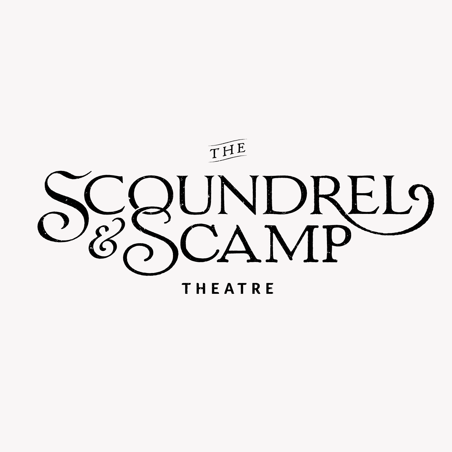 logo for scoundrel and scamp theatre.