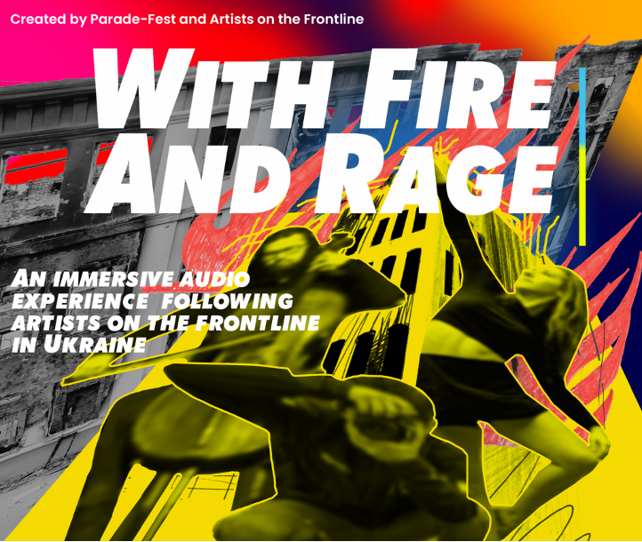 A theatre poster for With Fire And Rage.