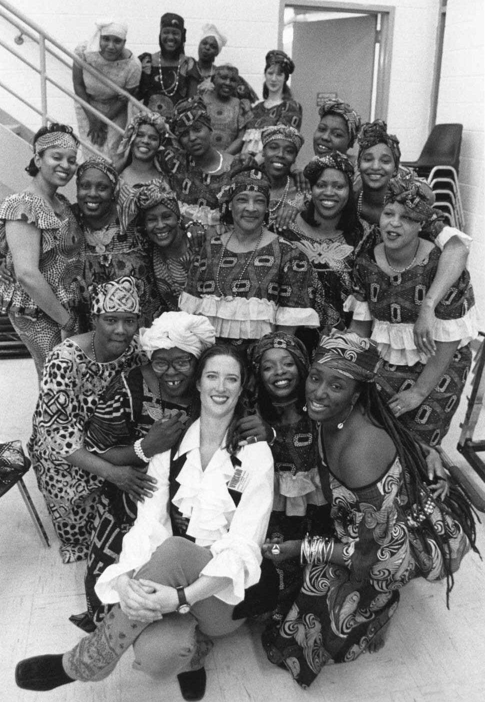 A group of people pose for a photo.