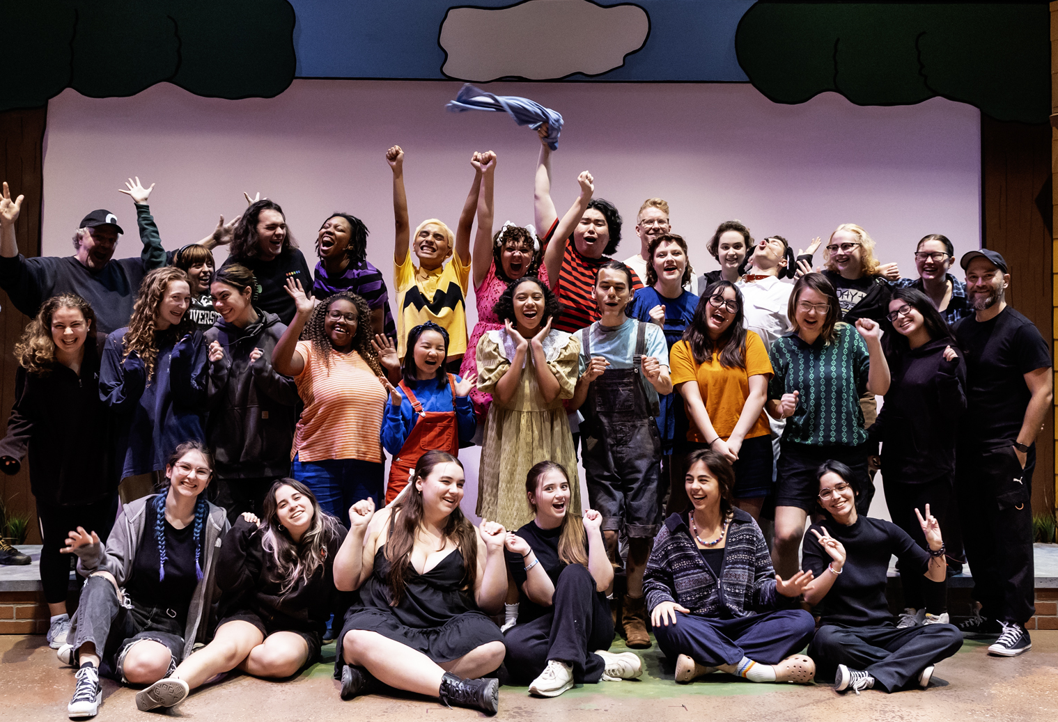 A group of students pose for a photo.
