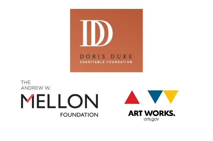 The logos for the Doris Duke Charitable Foundation, the Andrew W. Mellon Foundation, and the National Endowment for the Arts.