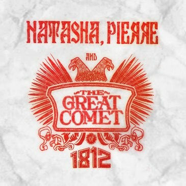 Logo for the musical Natasha, Pierre and the Great Comet of 1812.