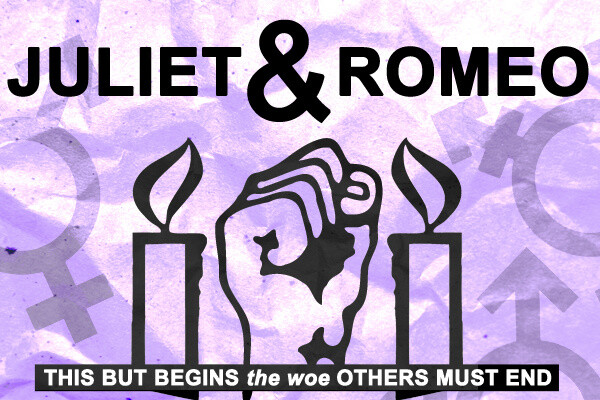 Poster for Juliet & Romeo which features a fist raised in solidarity.