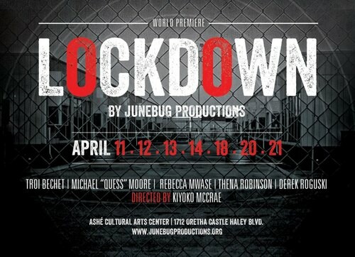 The promotional poster for the show Lockdown by Junebug Productions.