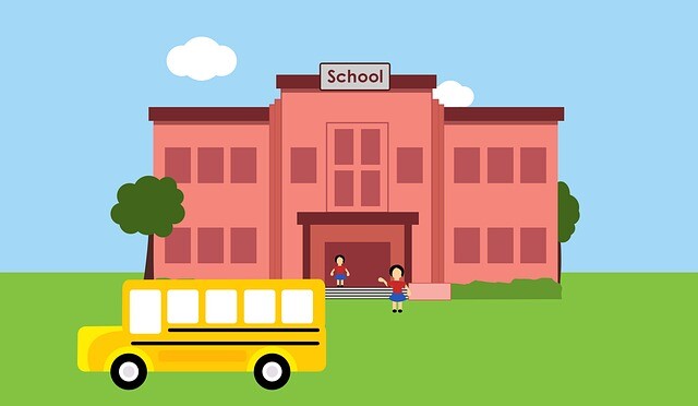 Cartoon image of a school.