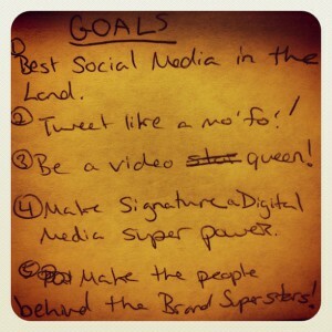 A list of goals for Signature Theatre's social media.