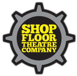 Logo for Shop Floor Theatre Company, which resembles a gear.